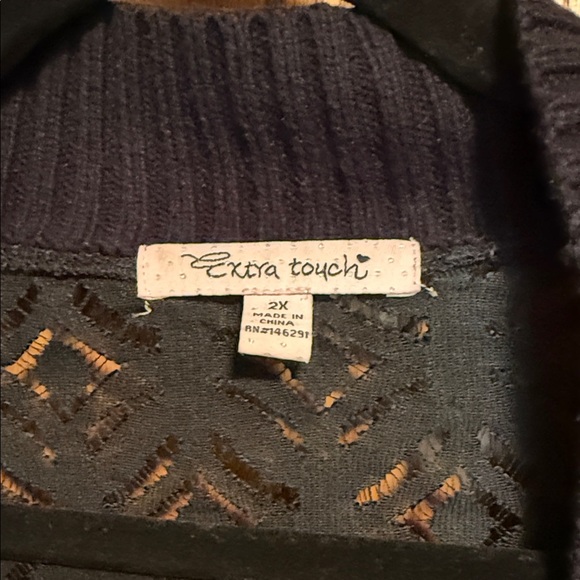 Extra Touch Black Knit Shrug - Picture 2 of 4